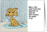 Adult Love and Romance You Said You Wanted To See My Wet Pussy card