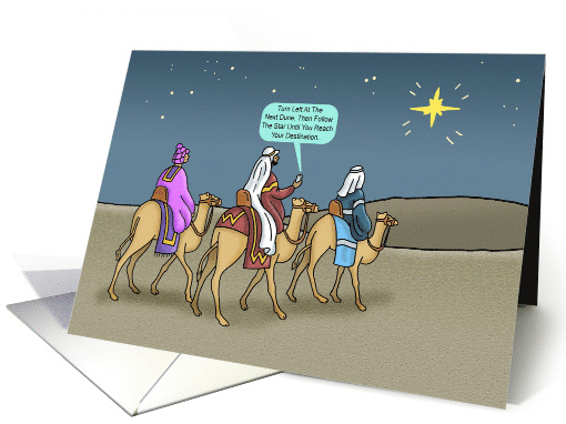 Humorous Christmas With Three Wisemen On Cell Phone card (1879640)