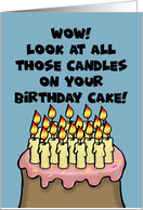 Humorous Getting Older Birthday Look At All Those Candles card