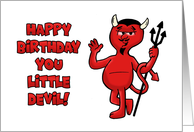 Humorous Kids Birthday Happy Birthday You Little Devil card
