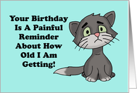 Humorous Birthday Your Birthday Is A Reminder About How Old I Am card