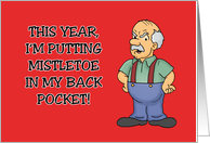 Humorous Adult Christmas This Year I’m Putting Mistletoe In My Back card