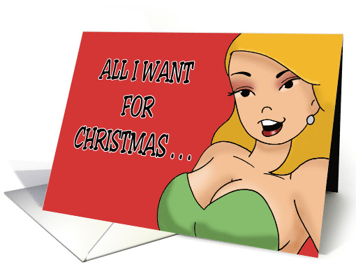 Humorous Adult Christmas All I Want For Christmas Is Your Face card