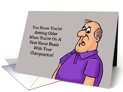 Funny Getting Older Birthday You're On A Fist Name Basis... (1895760)