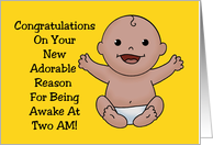 Congratulations On New African American Baby Reason For Being Awake card