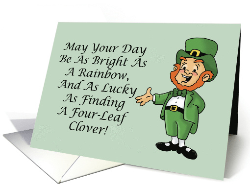 St Patrick's Day May Your Day Be As Bright As A Rainbow card (1897652)