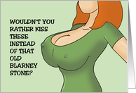 Humorous Adult St Patrick’s Day Rather Kiss These Than The Blarney card