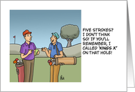 Humorous Golf Birthday With Cartoon Golfers I Called Kings X card
