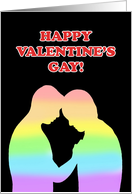 Adult Gay Valentine Happy Valentine’s Gay With Male Couple card