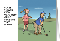 Funny Golf Theme Birthday For Husband card