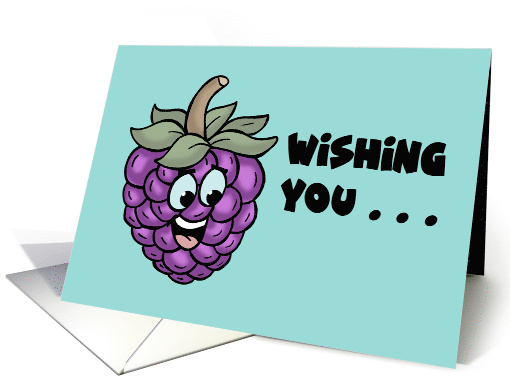 Cute Birthday With Cartoon Berry Wishing You A Berry Happy card