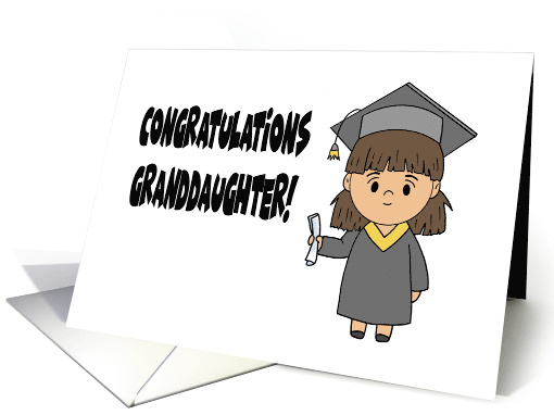 Cute Congratulations On Graduating For Granddaughter card (1928874)