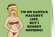 Humorous Adult Christmas I Regret Nothing card