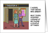 Humorous Blank Inside With Two Women Leaving A Theater card