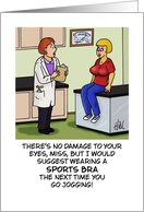 Humorous Blank Inside With Big Busted Woman With Black Eyes card
