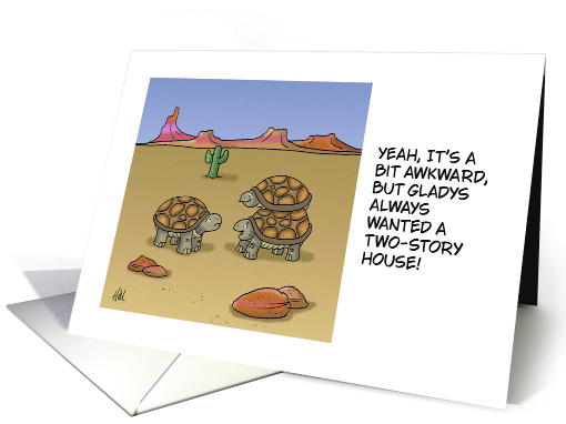 Humorous Blank Card Always Wanted A Two Story House card (1947006)