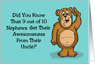 Funny Birthday Card For Nephew With Cartoon Bear Did You Know card