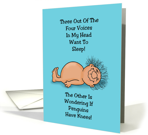 Humorous Hello Three Out Of The Four Voices In My Head card (1989130)