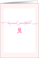 Breast Cancer Thank You for Nurses and Doctors Pink Ribbon card