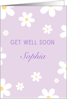 Get Well Soon for Girls Children Pastel Purple Daisy