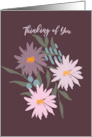 Thinking of You Purple and Pink Wildflowers card