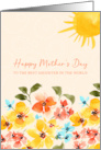 Happy Mothers Day to the Best Daughter in the World Bright Watercolors card