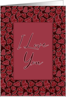 I Love You Card with Hearts Pattern card
