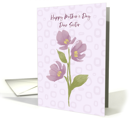 Happy Mothers Day Dear Sister Delicate Purple Flowers card (1904170)
