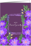 Deepest Sympathy Purple Flowers card
