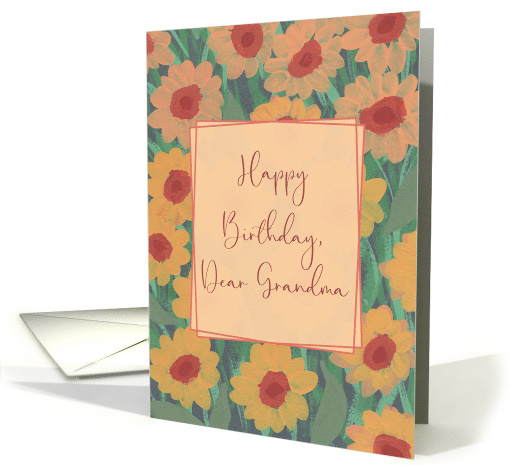 Happy Birthday Grandma Orange Daisies card (1918946)
