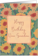 Happy Birthday Grandma Orange Daisies card