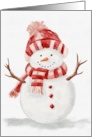 Cozy Christmas Winter Snowman card