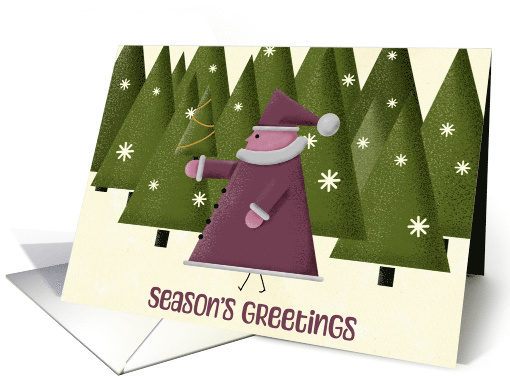 Whimiscal Santa in a Winter Forest Surrounded by... (1887688)