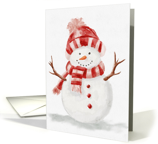 Cozy Christmas Winter Snowman card (1887694)