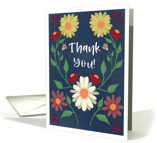 Thank You Whimsical and Colorful Daisies card (1890032)