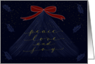 Elegant Calligraphy and Line Art Christmas card