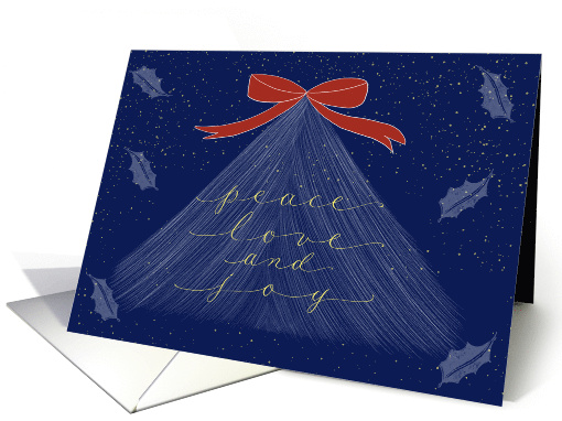 Elegant Calligraphy and Line Art Christmas card (1889074)