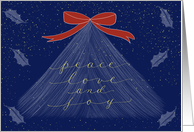 Elegant Calligraphy and Line Art Christmas card