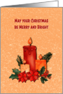 Christmas Candles to Wish a Merry and Bright Christmas card