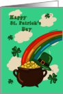 St.Patricks Day Pot of Gold at the End of Rainbow card