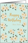Birthday to Sister White Daisies card