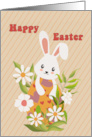 Easter Bunny behind an Ester Egg card