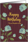 Birthday to Daughter in Law Peonies Light Blue card