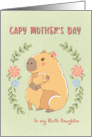 Mother Day Birth Daughter Capybara with Child card