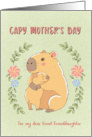 Mother Day for Great Granddaughter Capybara with Child card