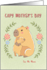 Mother Day for Mr Mom Capybara with Child card