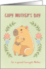 Mother Day for Surrogate Mother Capybara with Child card