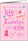 Mothers Day For Mother in Law Sweet Mom like Strawberries card