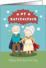 Grandparents Day Grandma y Grandpa Superheroes card