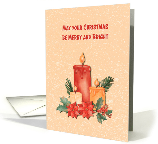 Christmas Candles to Wish a Merry and Bright Christmas card (1892782)